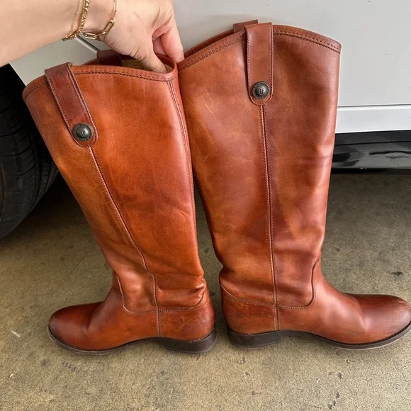 Frye Boots Melissa Button in Cognac size 7 no box - Picture 8 of 10